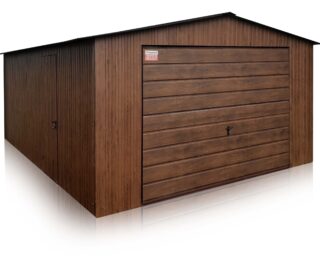 Eurostal - Garage 4x6 m tetto a due falde colore noce opaca