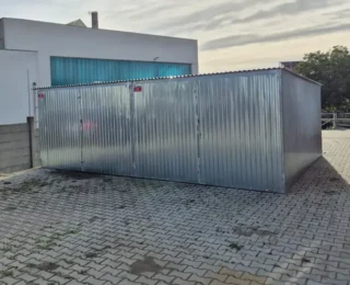 Garaj metalic 6x5m pantă spre spate zincată