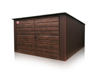 Garaj de tablă 3.5x5m, RAL 8017, poartă cu panou larg