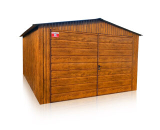 Garaj din tablă 3.5x5m, poartă cu două aripi panou larg