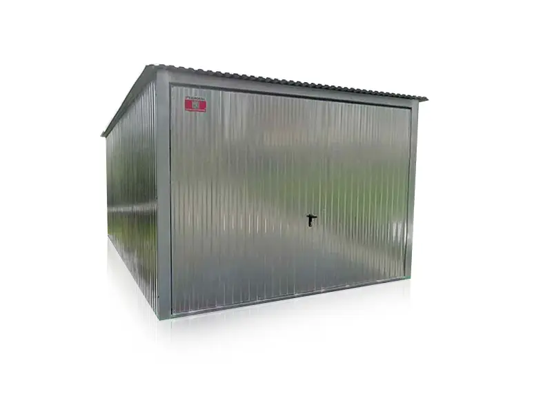 Garaj din tablă 3x5m -Eurostal - galvanizat, cu poarta ridicata