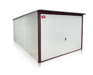 Garaj de tablă 3x5m cu poarta ridicata RAL 9010