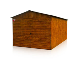 Garaj din tabla 3x5m,poarta cu doua aripi panou larg orizontal