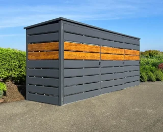 Șopron deșeuri, depozit, casă de grădină 5 x 1,3 m