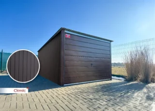 Garaj metalic 3×5m poartă ridicată-gamă largă-trapez lat