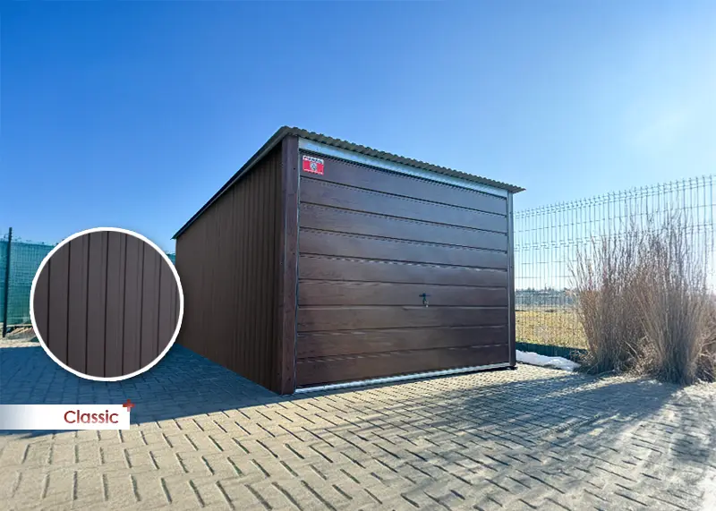 Garaj metalic 3×5m poartă ridicată-gamă largă-trapez lat