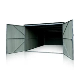 Eurostal.ro - Garaj metalic 3x5 m pantă spre spate, poartă cu două aripi
