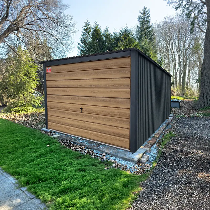 Garaj metalic 3x5m culoare antracit mat RAL 7016 cu poartă basculantă Winchester