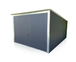 garaj metalic 3x5 m panta spate grafit mat ral 7016 poarta basculanta structura zincata