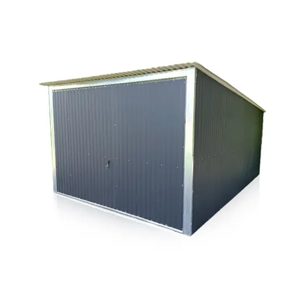 garaj metalic 3x5 m panta spate grafit mat ral 7016 poarta basculanta structura zincata