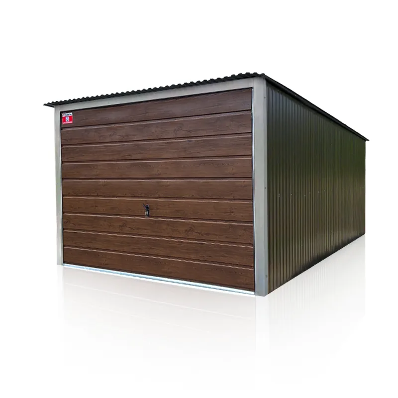 Garaj metalic Eurostal 3x5m cu design modern și poartă basculantă