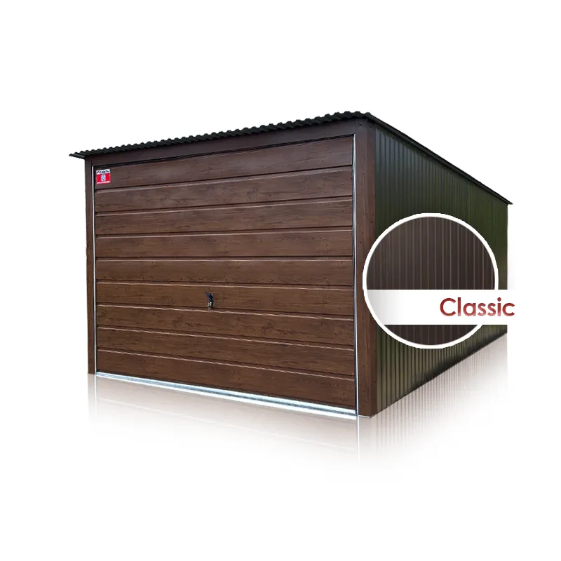 Garaj metalic Eurostal 3x5m cu design modern și finisaj bicolor