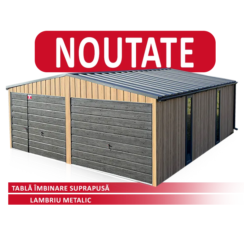 Noutate - Eurostal.ro - Acoperiș -Tablă cu îmbinare suprapusă + Lambriu metalicc